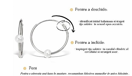 Cercei de aur alb 14K copii bebelusi rotunzi tortite Buburuze Gargarite [2]