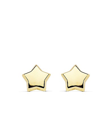 Cercei de aur galben 14K fetite copii Stelute 4 mm [2]