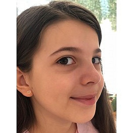 Cercei de aur galben surub fetite copii Spirale [1]