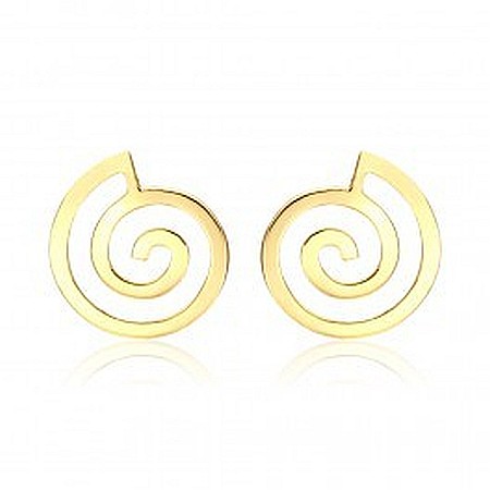 Cercei de aur galben surub fetite copii Spirale [2]
