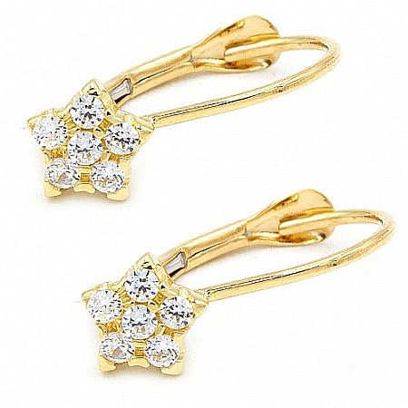 Cercei din aur 14K copii si fetite tortite model Stelute [0]