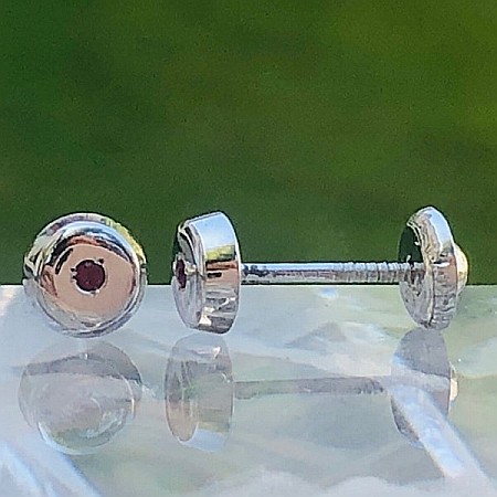 Cercei din aur alb 14k bebelusi si nou nascuti rotunzi cu Smarald [0]