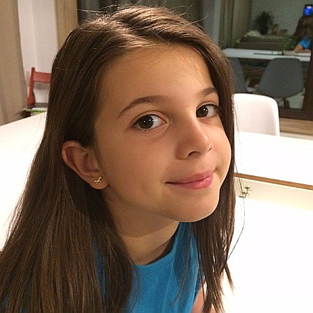 Cercei din aur galben 14k copii fetite Ponei mici [3]