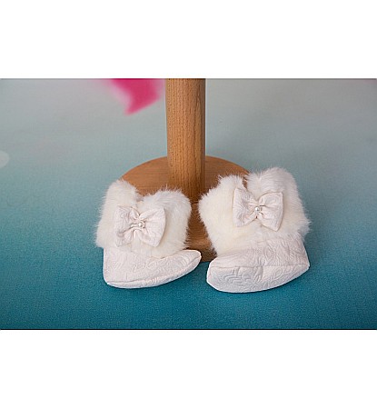 Accesorii hainute botez - Cizmulite botez fetita, Alba ca Zapada