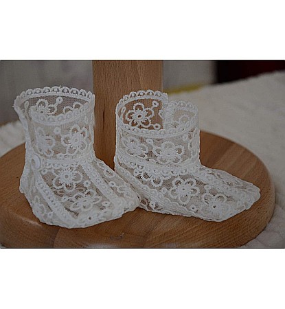 Accesorii hainute botez - Cizmulite de botez fetita, Bohemian
