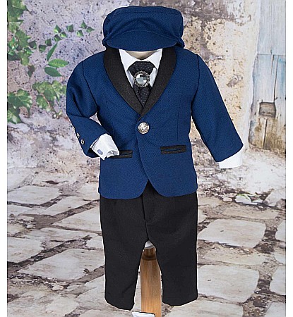 Costum Botez Baiat albastru CEREMONIE, 6 piese [3]