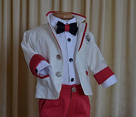 Costum botez baiat CROWN cu blazon brodat [1]