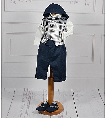 Costum botez baiat de vara Dominik, camasa body, 6 piese [3]