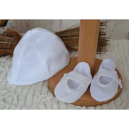 Costum botez baiat de vara Lila Gentleman vesta catifea stofa alba, 5 piese [1]