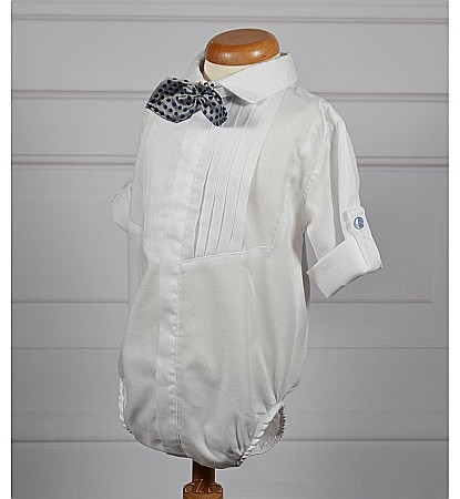 Costum botez baiat pentru vara BERTIE, camasa body, 6 piese [3]