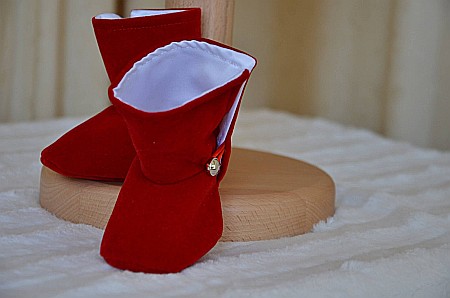 Costum botez baiat rosu THOMAS set catifea si stofa bleumarin [1]