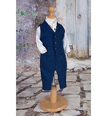 Costum botez baiat vara albastru ANDREW, 6 piese [1]
