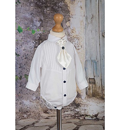 Costum botez baiat vara albastru ANDREW, 6 piese [3]