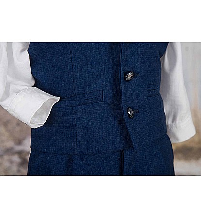 Costum botez baiat vara albastru ANDREW, 6 piese [5]