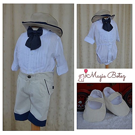 Costume Botez - Costum botez baiat vara Western Dream din bumbac