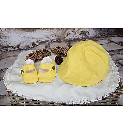 Costum botez baieti galben de vara din IN, SUNNY, 6 piese [3]
