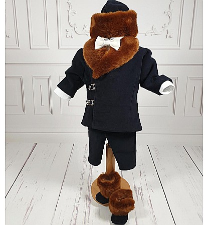 Costum cu palton de botez bebelusi baieti iarna Sebastian [6]