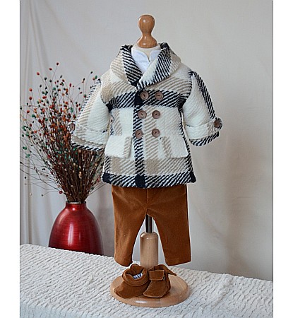 Costum cu paltonas baiat de botez iarna 5 piese, Matthew [2]
