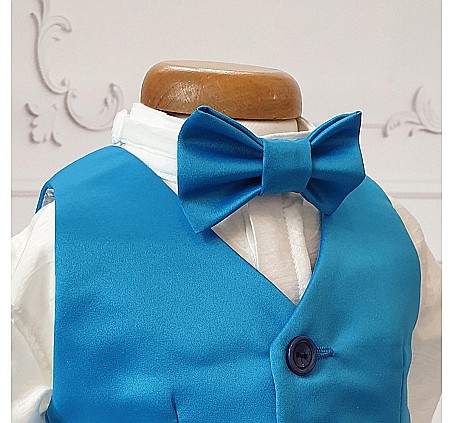 Costum de Botez albastru baiat Oscar, 6 piese [5]