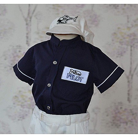 Costum de botez baiat de vara vesel, model PILOT [1]