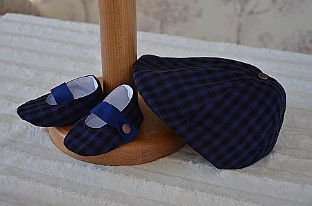 Costum de botez baiat din stofa subtire de vara JUSTIN, 5 piese [2]
