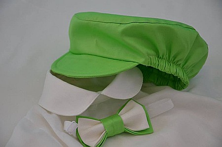 Costum de botez baiat pentru vara bumbac verde 6 piese, Forest [2]