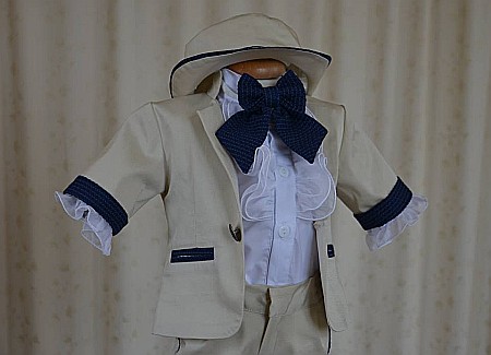 Costum de botez baiat pentru vara Great Gatsby, croiala clasica si eleganta, dvb57 [2]