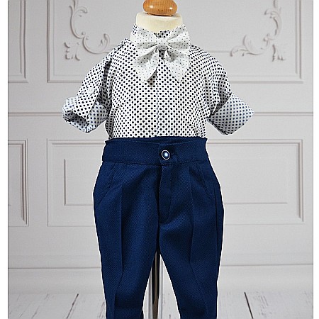 Costum de Botez baieti Gerald din catifea, 4 piese [2]