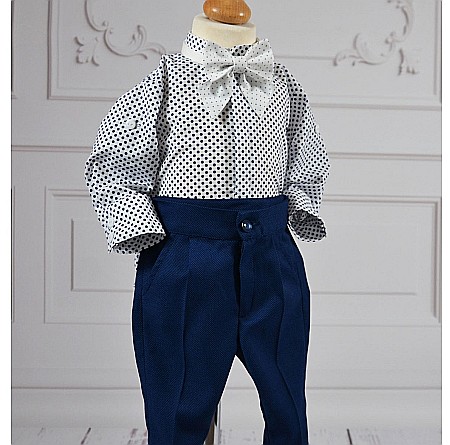 Costum de Botez baieti Gerald din catifea, 4 piese [3]