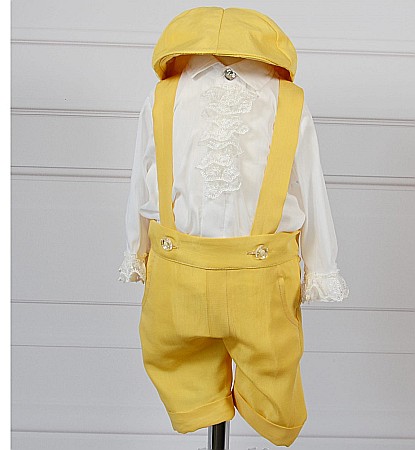 Costum de botez galben de vara baieti, Amadeo [1]