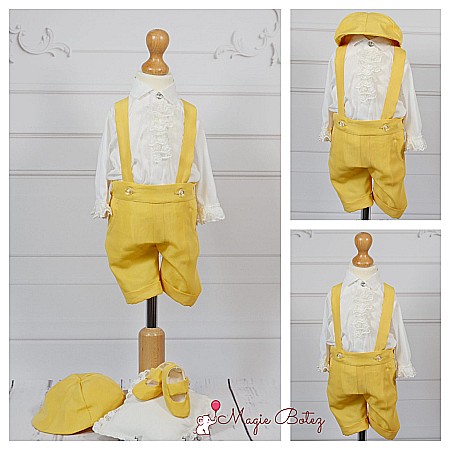Costume Botez - Costum de botez galben de vara baieti, Amadeo