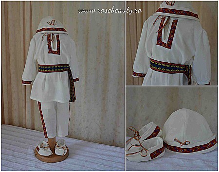 Costume Botez - Costum popular traditional botez baiat MATEI, 4 piese