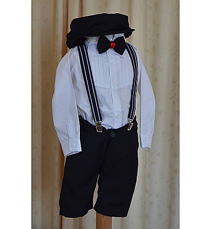 Costume de vara botez baiat TOMMY, camasa body, 6 piese [2]