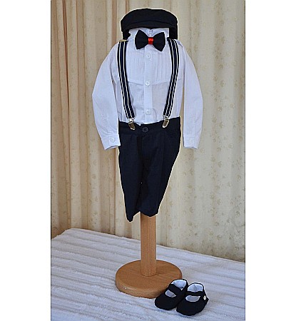 Costume de vara botez baiat TOMMY, camasa body, 6 piese [4]