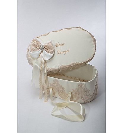 Cufar-cutie pentru trusou botez BEIGE [2]