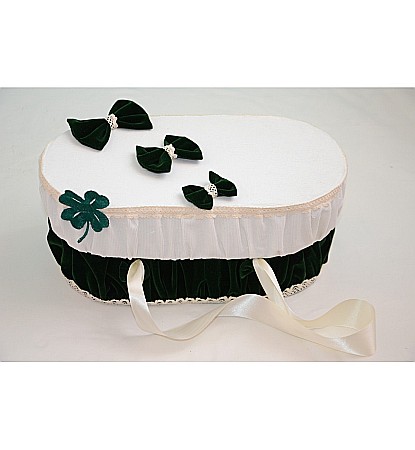Cutii trusou botez - Cufar-cutie pentru trusou botez TRIFOI