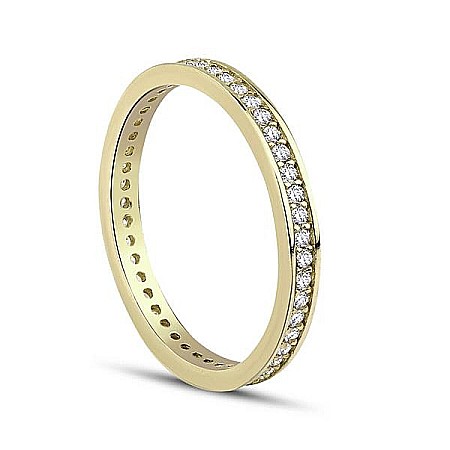 Inel de aur 14k bijuterii dama verigheta tenis R14 [0]