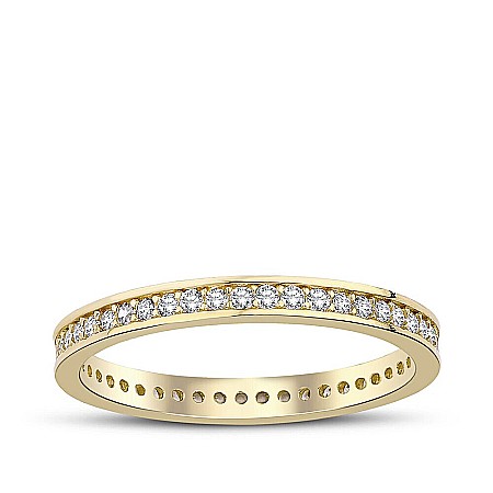 Inel de aur 14k bijuterii dama verigheta tennis R10 [1]