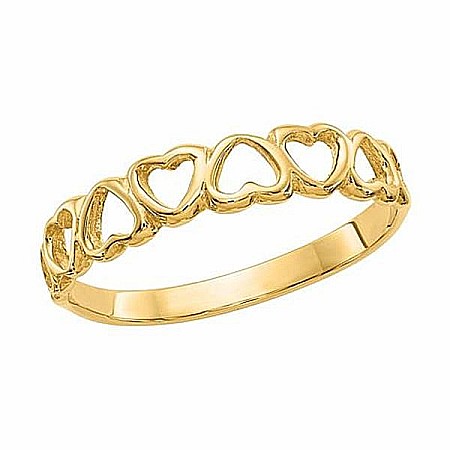 Inel de aur 14K verigheta inimioare dama masura 14 [0]