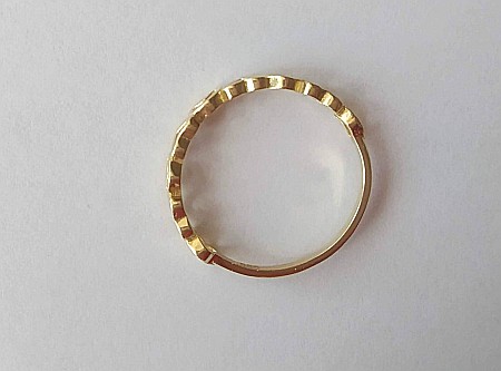 Inel de aur 14K verigheta inimioare dama masura 14 [3]