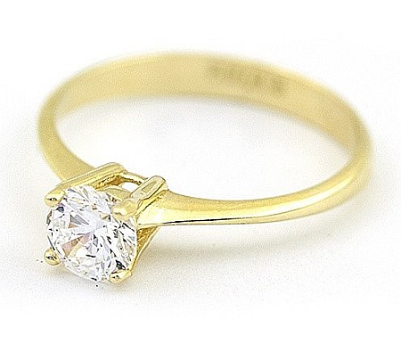 Inele din aur logodna - Inel de logodna din aur 14k Solitaire bijuterii dama R13