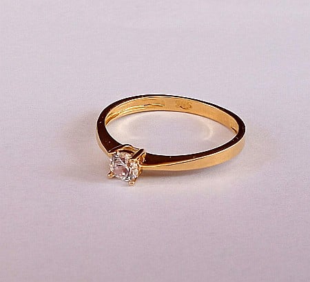 Inel de logodna din aur 14k Solitaire bijuterii dama R13 [3]