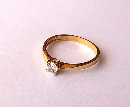 Inel din aur 14k Logodna Solitaire bijuterii dama R15 [2]