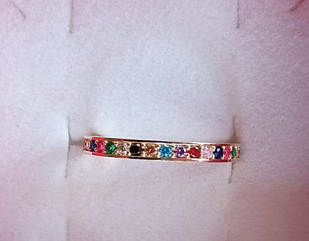 Inel din aur dama tip verigheta tenis CURCUBEU R12 [0]