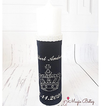 Lumanari de botez - Lumanare botez baiat bleumarin Regal