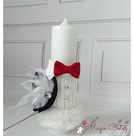 Lumanare botez baiat eleganta, Micul Print