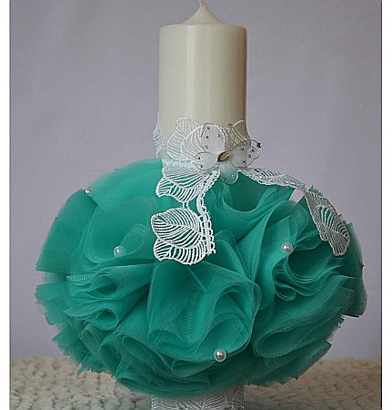 Lumanare botez baiat fetita, Aqua