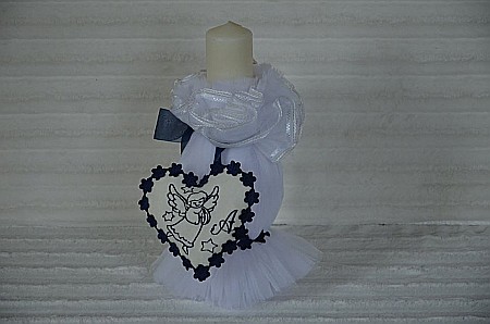 Lumanare botez biserica baiat 35 cm, Angel Blue [2]