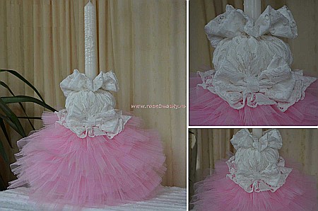 Lumanari de botez - Lumanare botez biserica fetita roz, Rose Tully