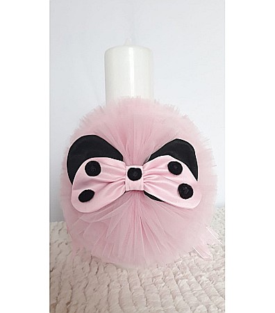 Lumanari de botez - Lumanare botez fetita dimensiune 35 cm Minnie roz